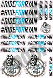 Ride for Ryan Tirpentwys Sticker Sheet